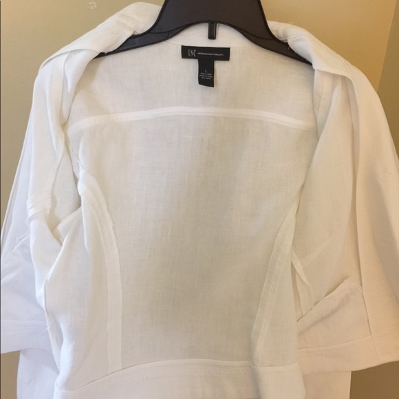 HOST PICK 🎉🎊INC, Linen White Bomber Jacket!❌❌SOLD - Picture 5 of 10